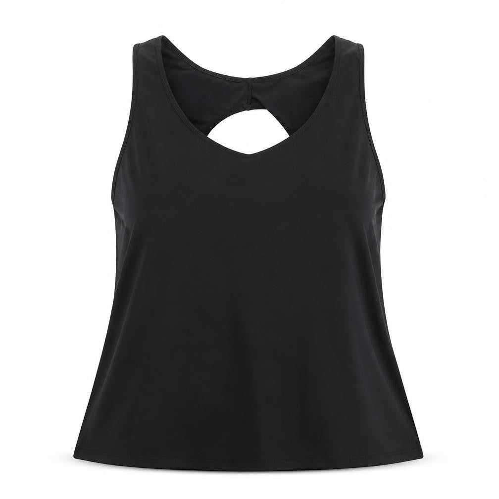 Preworn Womens Black  Polyester Basic Blouse Size L Square Neck