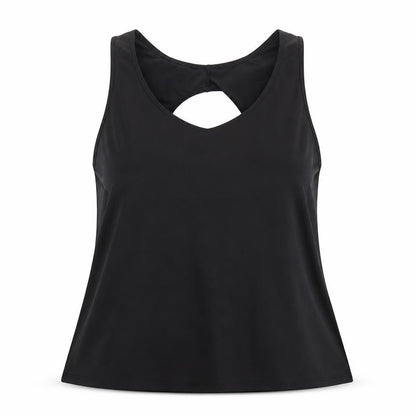 Preworn Womens Black  Polyester Basic Blouse Size L Square Neck