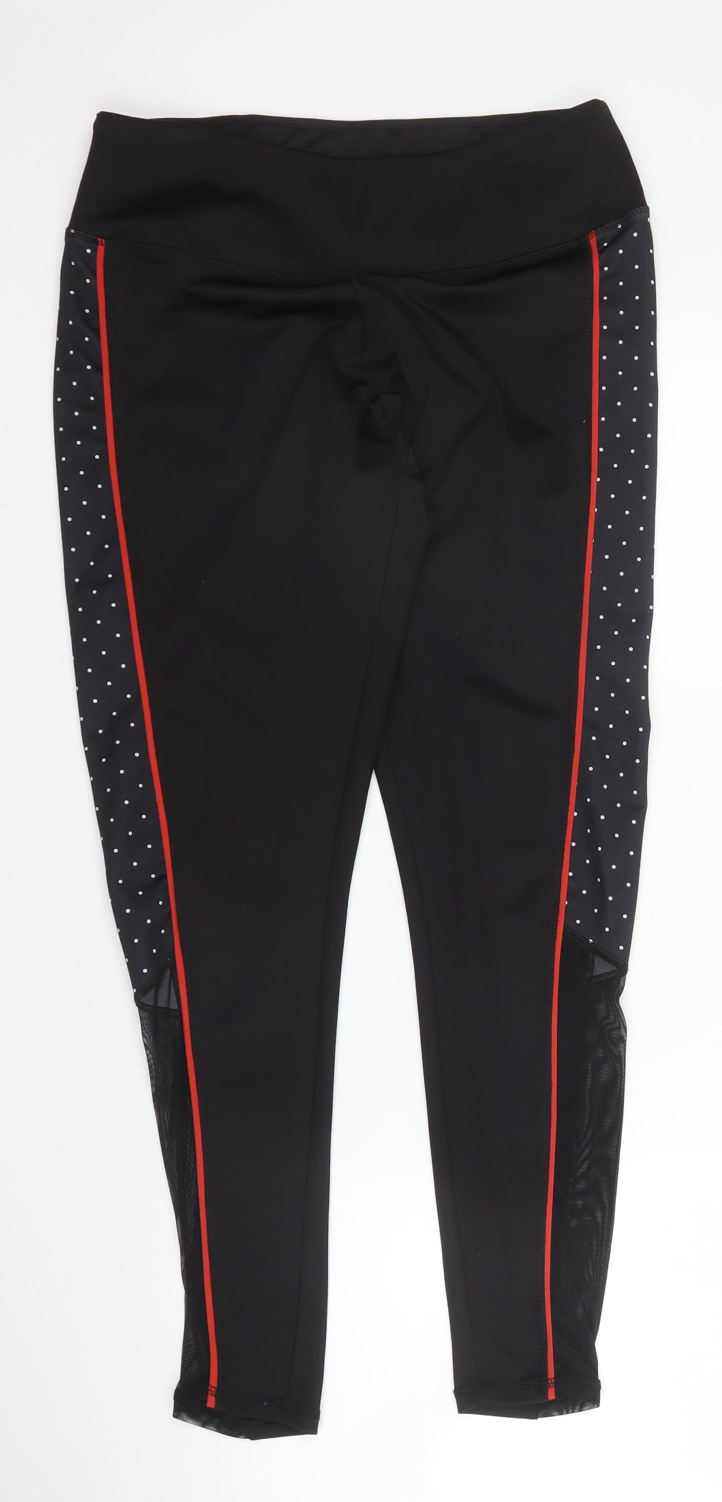 Workout Womens Black  Polyester Carrot Leggings Size M L27 in