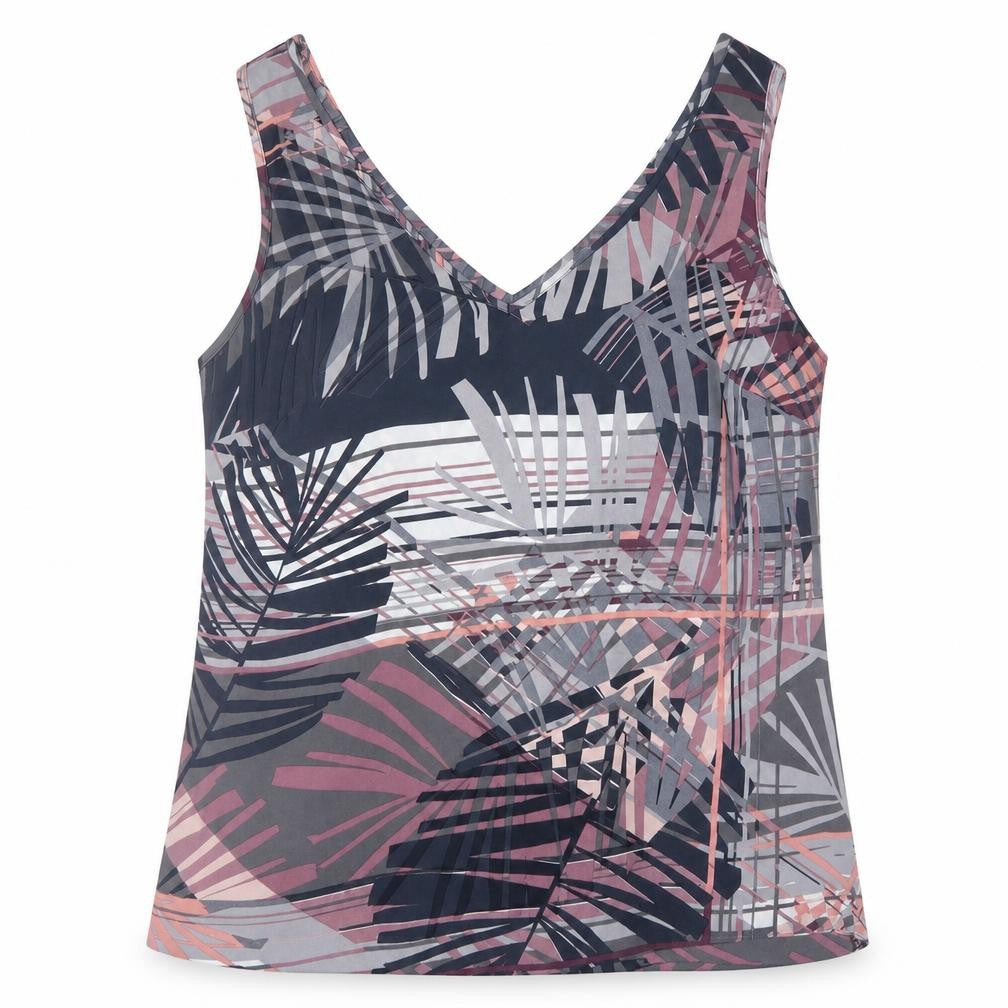 Papaya Womens Purple Geometric Polyester Basic Blouse Size 12 V-Neck