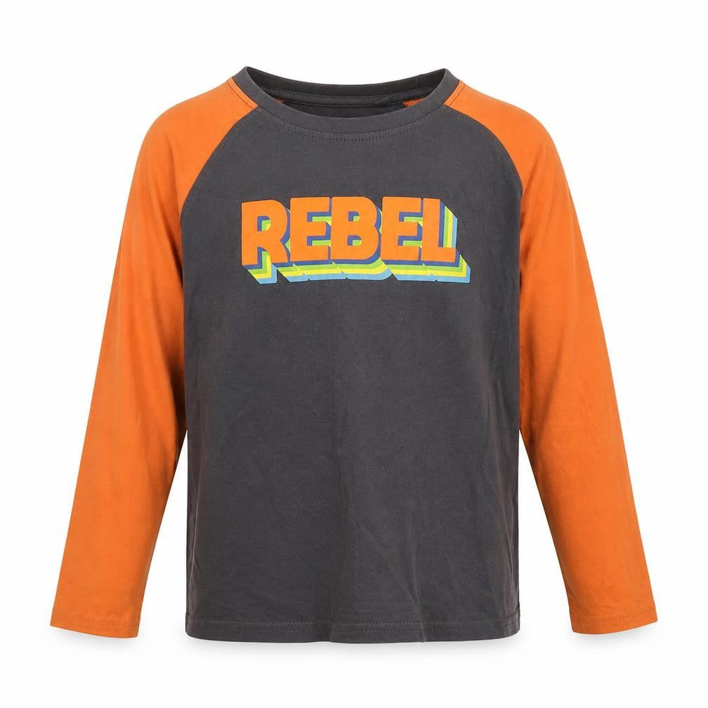 Neon Sheep Boys Orange  Cotton Basic T-Shirt Size 5 Years Round Neck