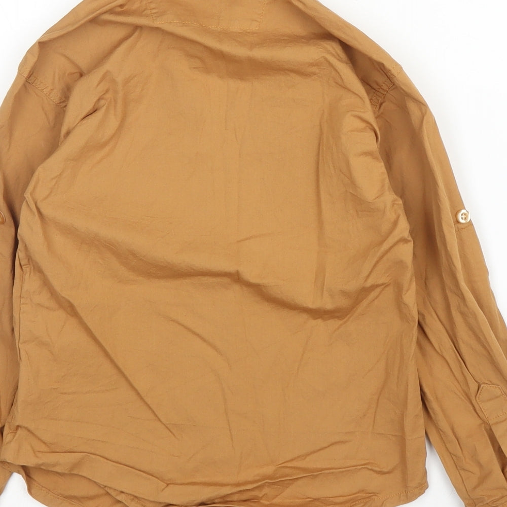 Ways Boys Beige  Cotton Basic Button-Up Size 5 Years Collared Button