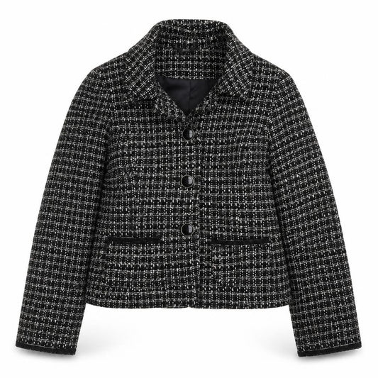 BHS Womens Black Check  Jacket  Size 14  Button