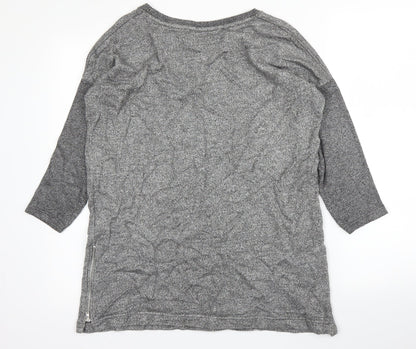 Preloved NEXT Womens Grey Round Neck  Viscose Pullover Jumper Size 10 - Back