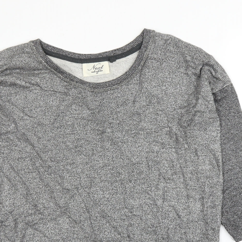 NEXT Womens Grey Round Neck  Viscose Pullover Jumper Size 10
