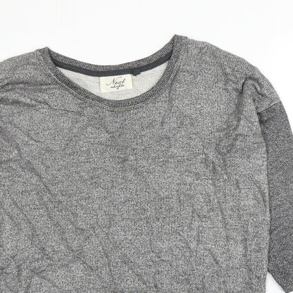 Preloved NEXT Womens Grey Round Neck  Viscose Pullover Jumper Size 10 - Detail