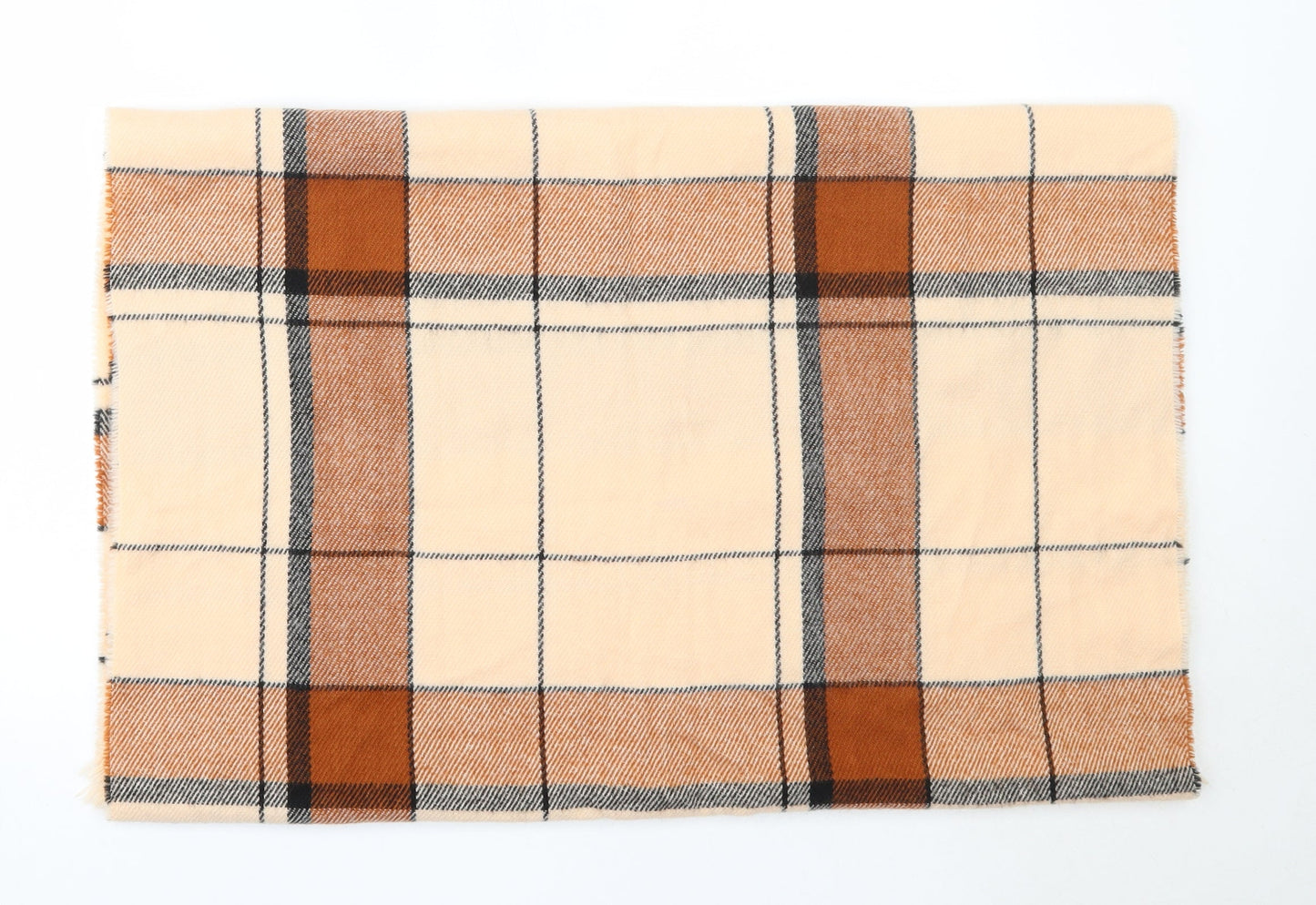 Primark Womens Beige Check Acrylic  Shawl/Wrap