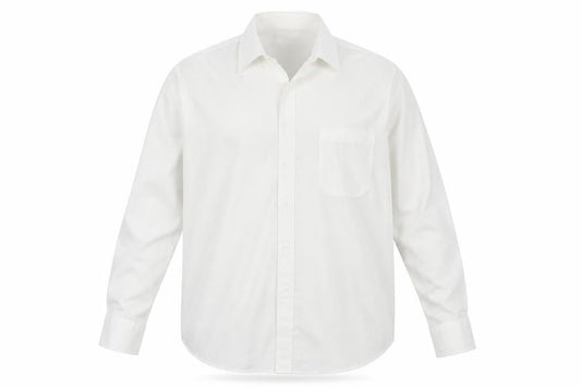 Hutson Harbour Mens White  Cotton  Button-Up Size 17 Collared