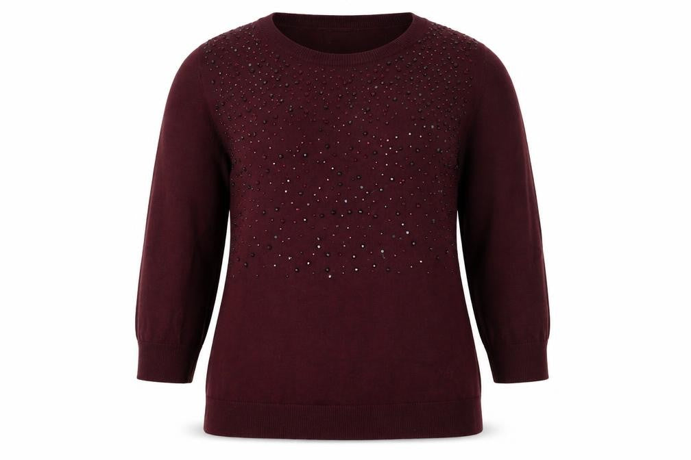 Matalan Womens Purple Round Neck  Viscose Pullover Jumper Size 14