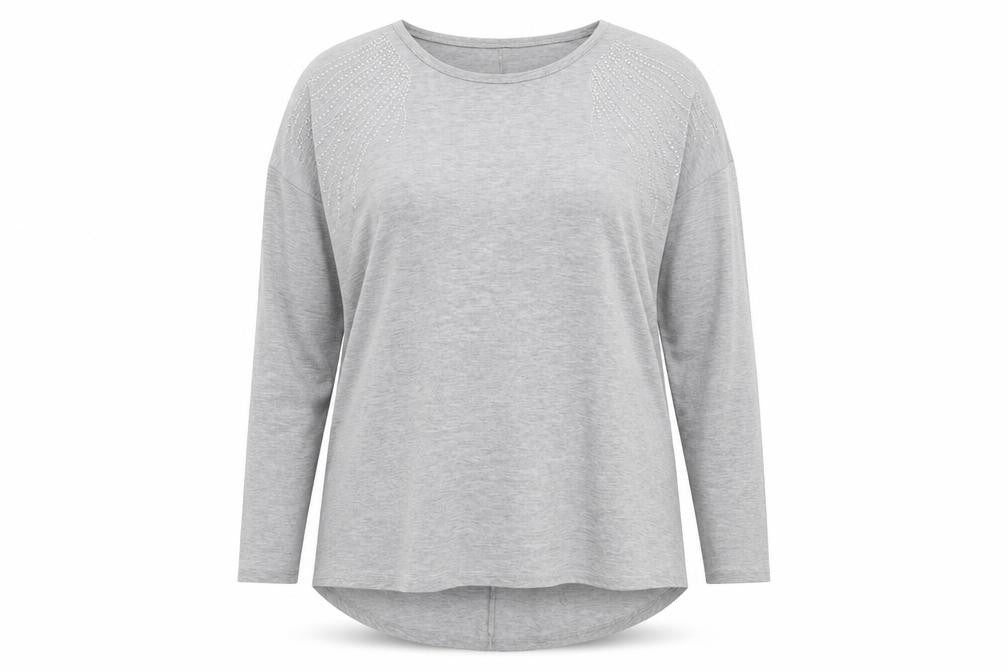 George Womens Grey Round Neck  Polyester Pullover Jumper Size 14