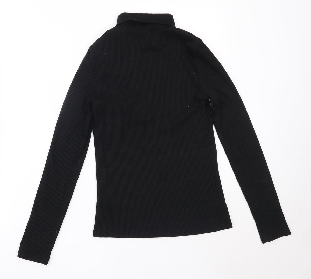 F&F Girls Black Roll Neck  Polyester Pullover Jumper Size 13-14 Years