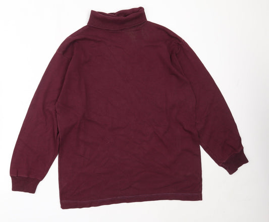 Preworn Womens Purple  Cotton Pullover Sweatshirt Size M