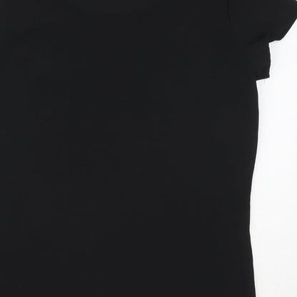 Vera Moda Womens Black  Polyester Basic Blouse Size S Round Neck