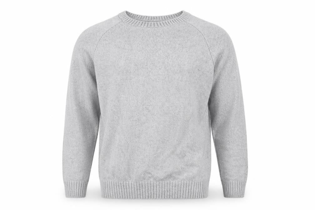 River Island Mens Grey Round Neck  Acrylic Pullover Jumper Size M