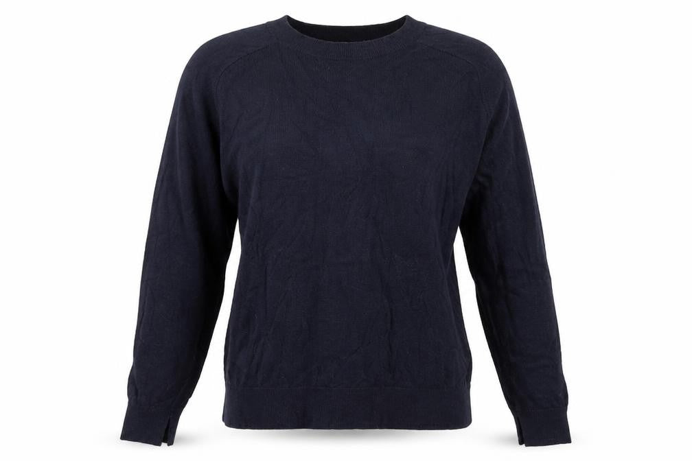 H&M Womens Blue Round Neck  Viscose Pullover Jumper Size M