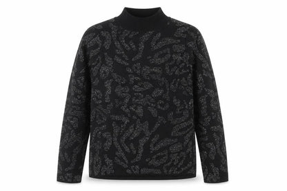 Next Womens Black Round Neck Geometric Nylon Pullover Jumper Size M