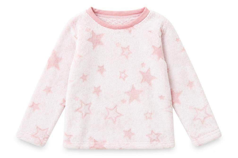 Nutmeg Girls Pink Geometric Polyester Top Pyjama Top Size 3-4 Years   - Star Pattern
