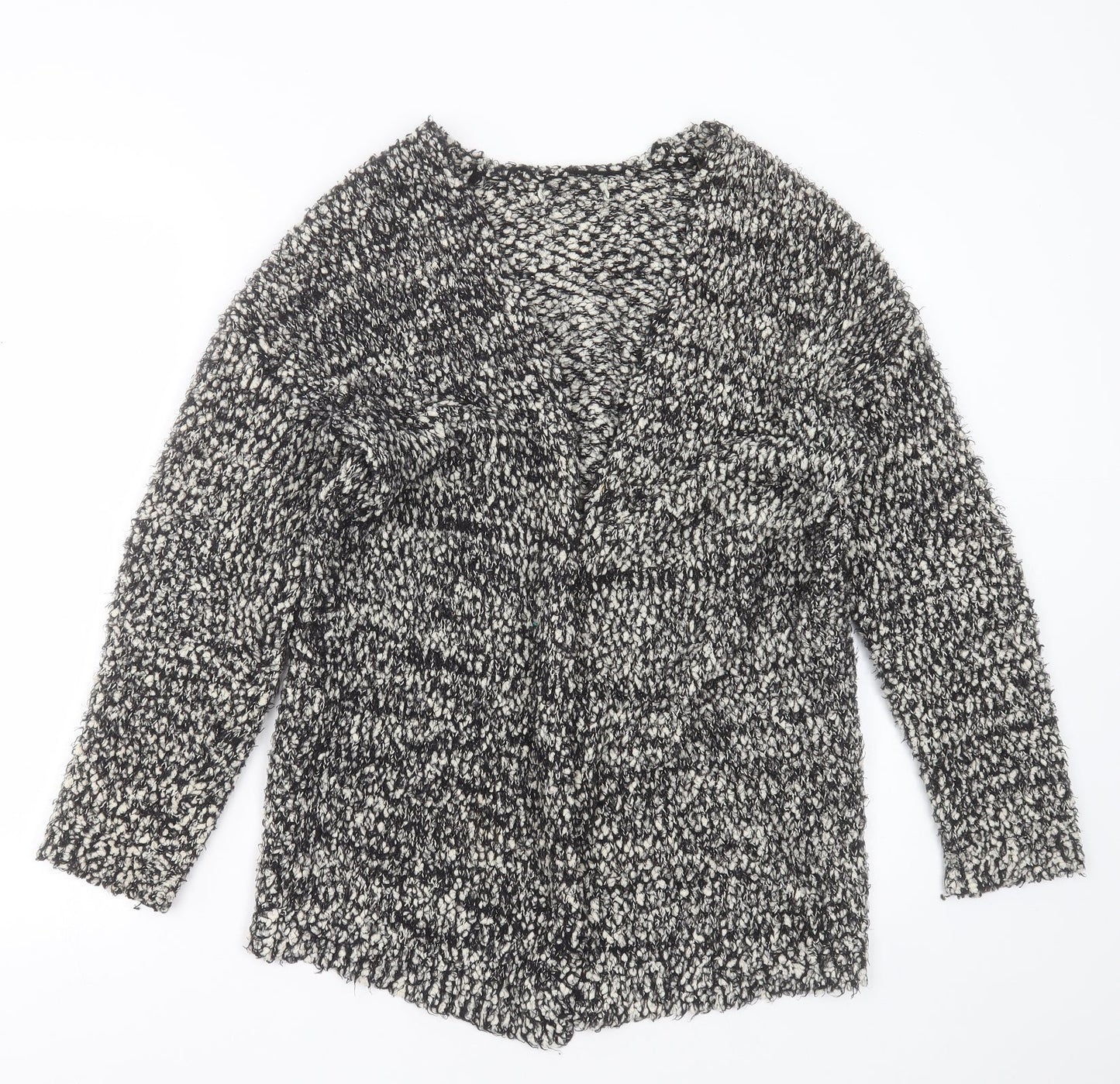 Matalan Womens Black V-Neck  Polyester Cardigan Jumper Size S
