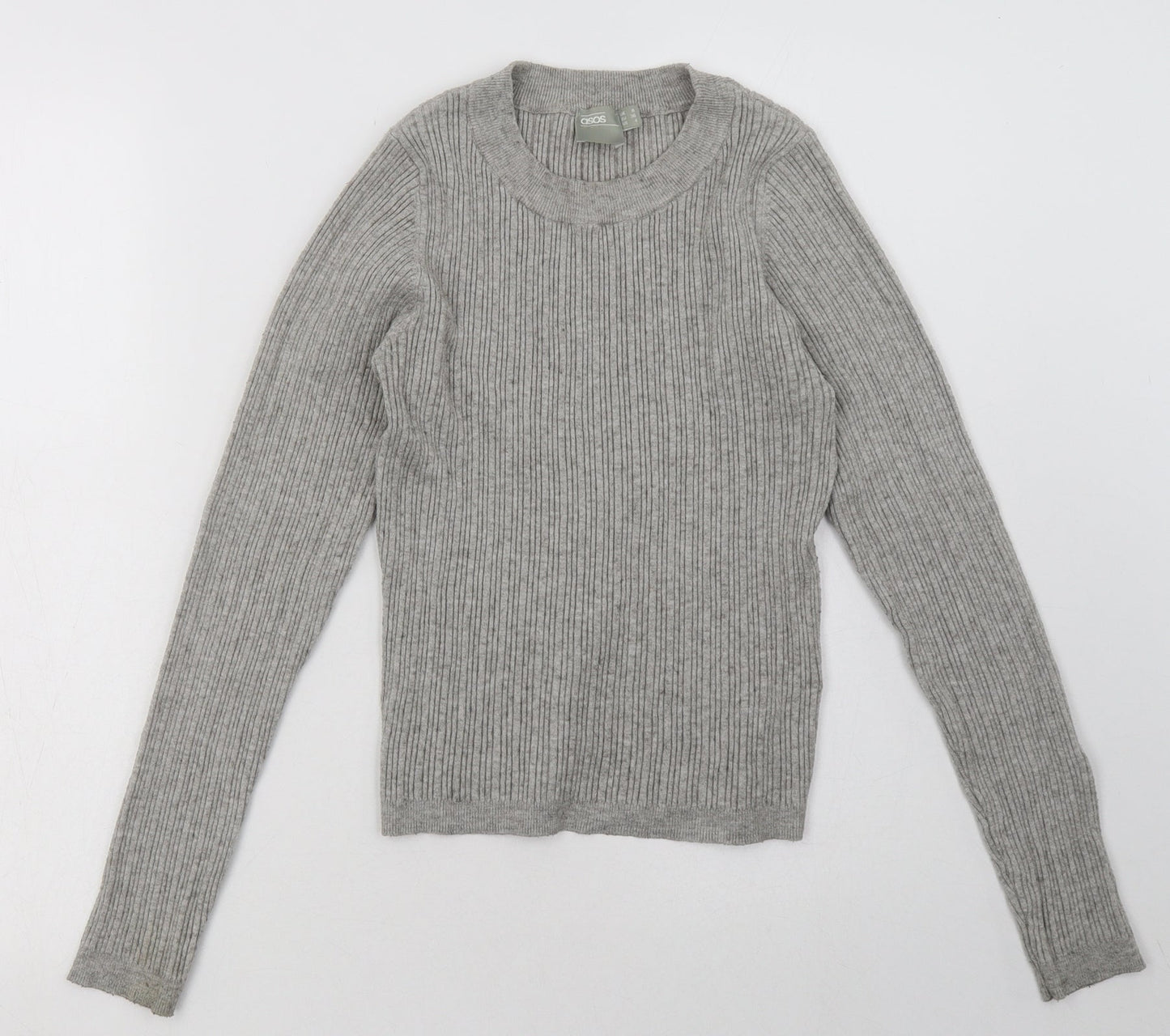 ASOS Womens Grey  Polyester Pullover Sweatshirt Size 8  Pullover