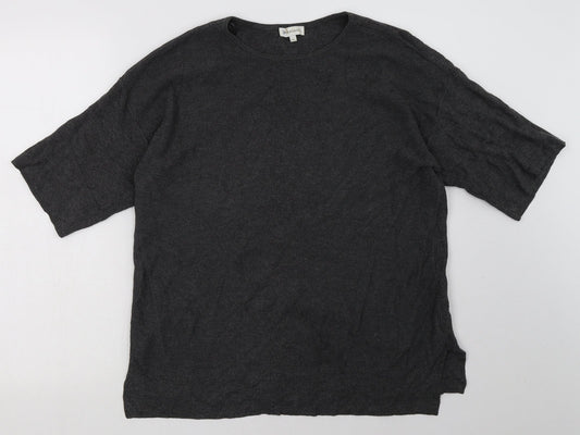 Warehouse Womens Grey  Viscose Pullover Sweatshirt Size 6  Pullover