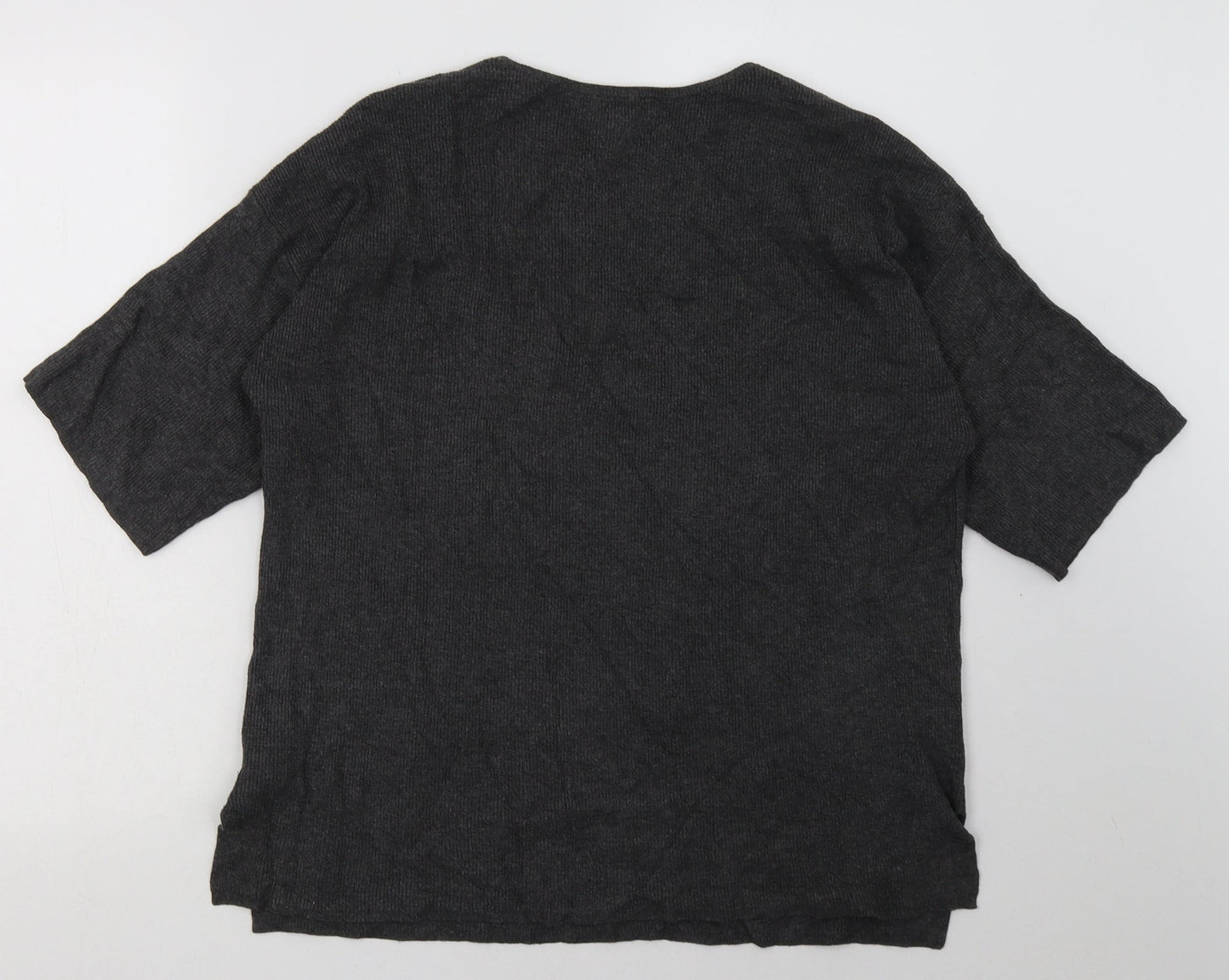 Warehouse Womens Grey  Viscose Pullover Sweatshirt Size 6  Pullover