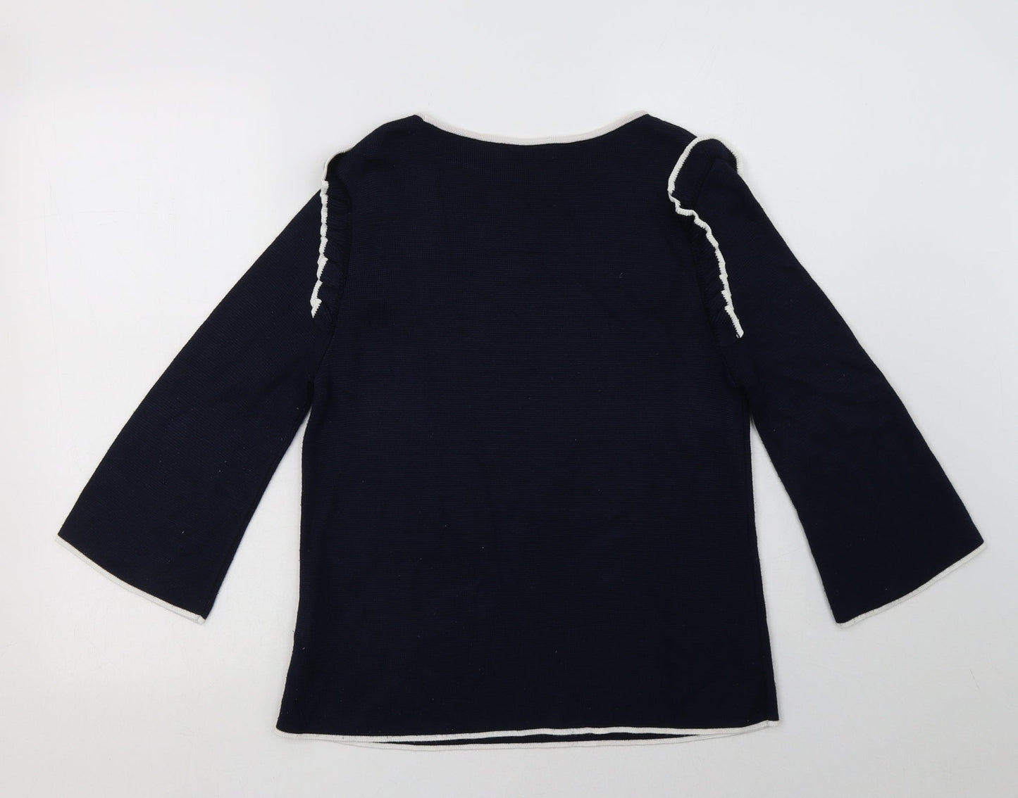Marks and Spencer Womens Blue  Viscose Pullover Sweatshirt Size 12  Pullover