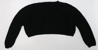 Preloved F&F Womens Black  Acrylic Pullover Sweatshirt Size 14  Pullover - Back