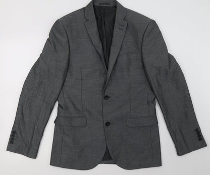 Next Mens Grey  Polyester Jacket Blazer Size 38