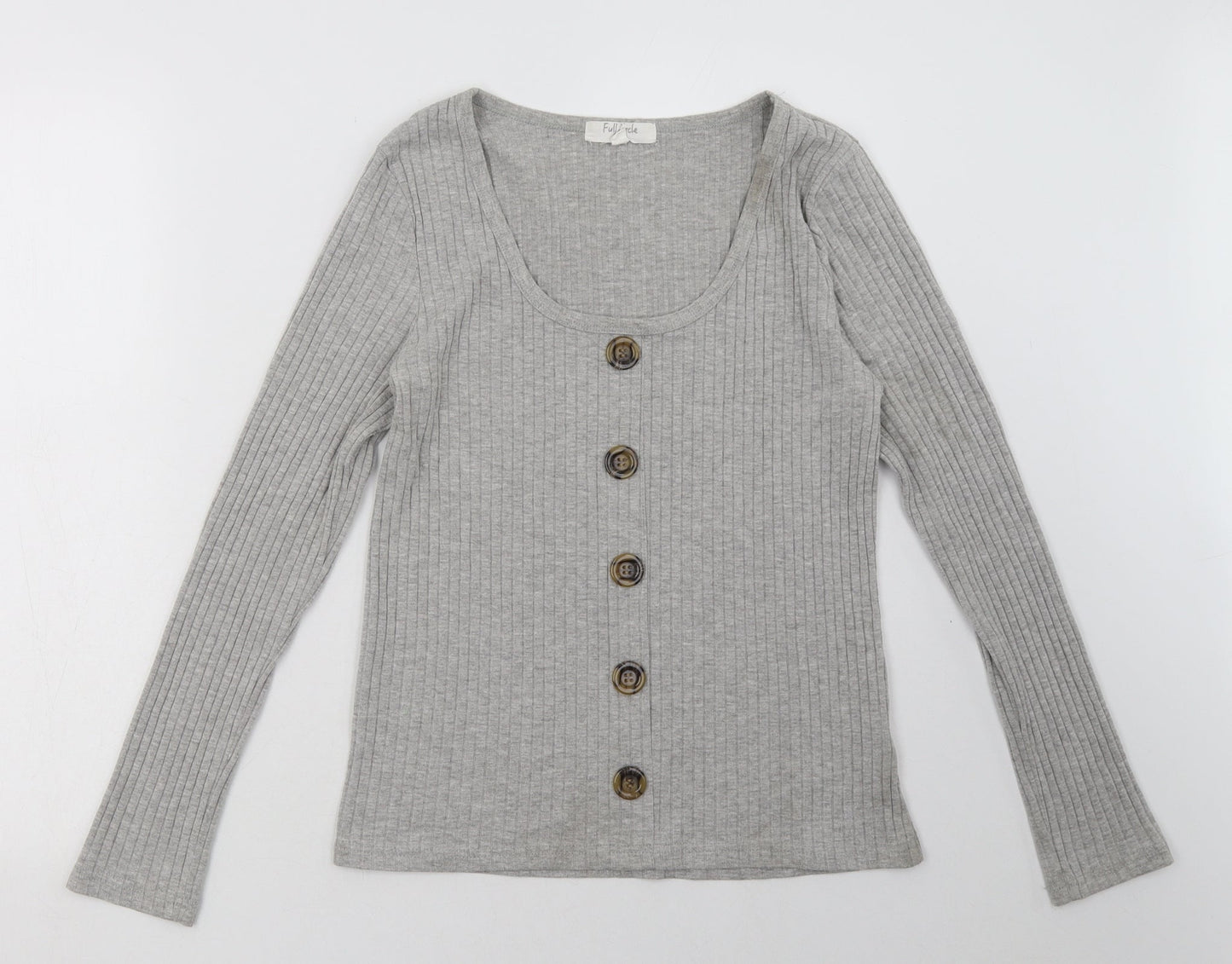 Full Circle Womens Grey  Cotton Pullover Sweatshirt Size L  Pullover