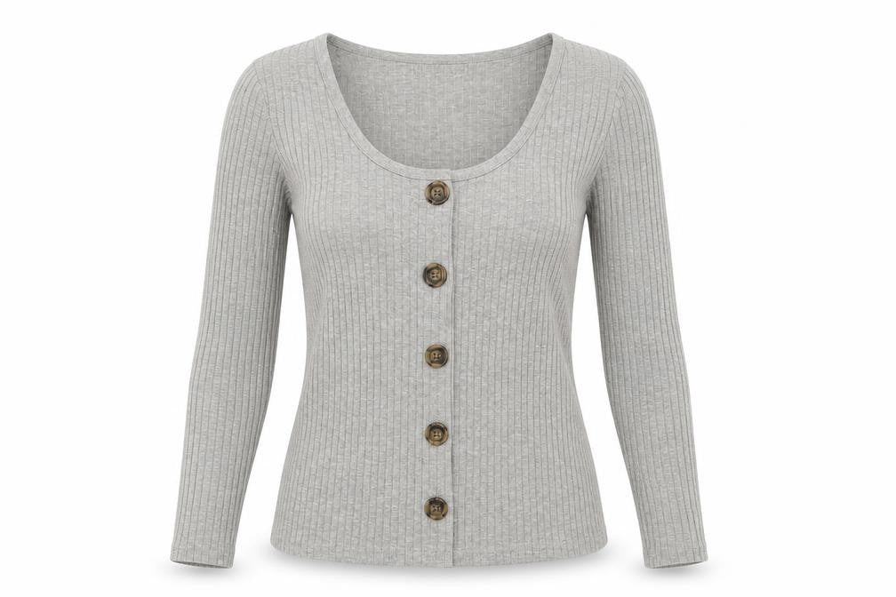 Full Circle Womens Grey  Cotton Pullover Sweatshirt Size L  Pullover