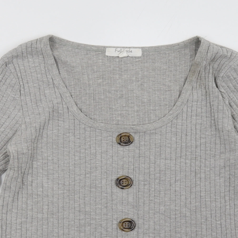 Full Circle Womens Grey  Cotton Pullover Sweatshirt Size L  Pullover