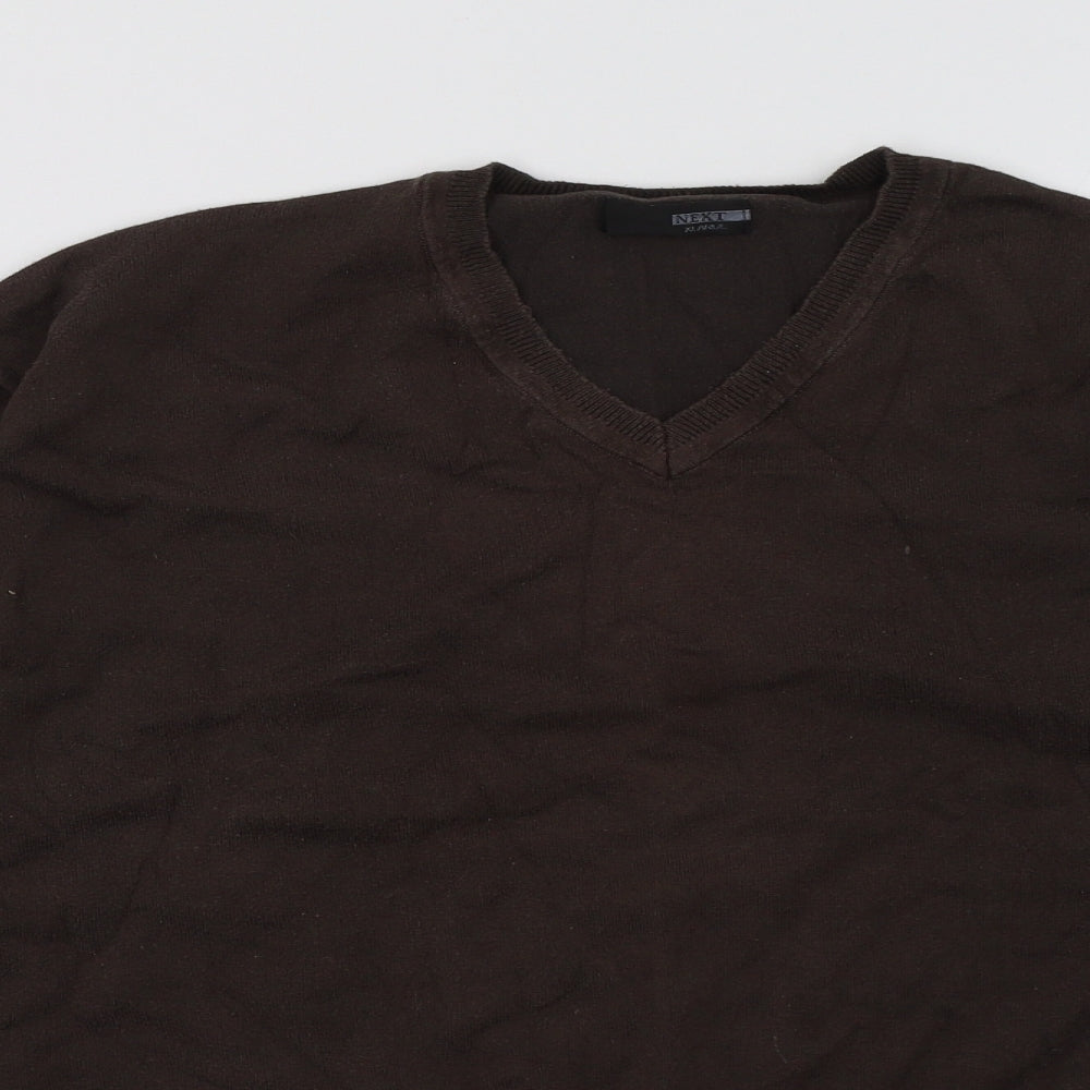 NEXT Mens Brown  Cotton Pullover Sweatshirt Size XL