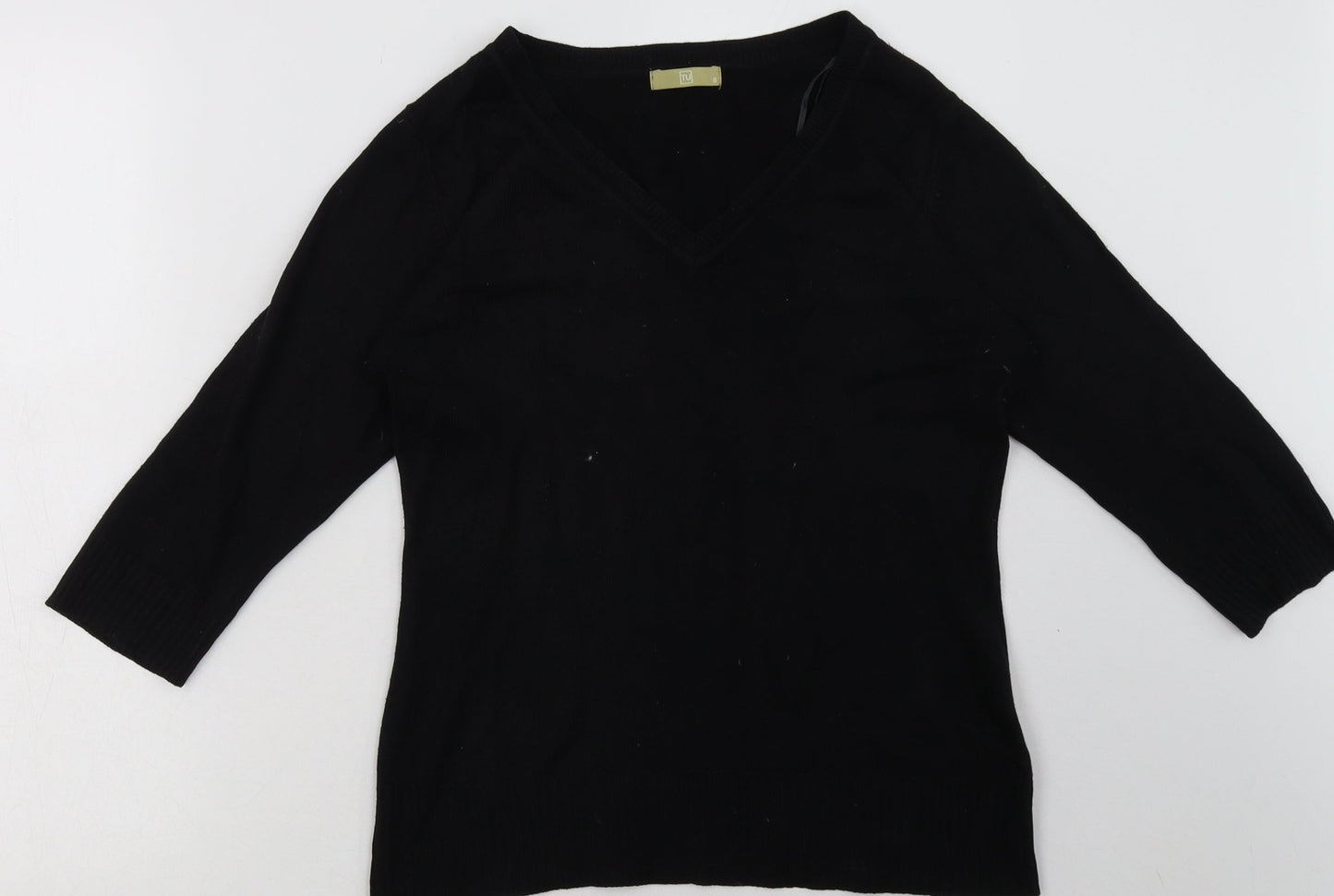 sainsburys Womens Black  Acrylic Pullover Sweatshirt Size 8  Pullover