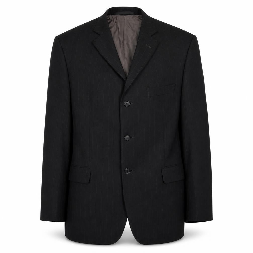 Marks & Spencer Mens Grey Striped  Jacket Blazer Size 42  Button