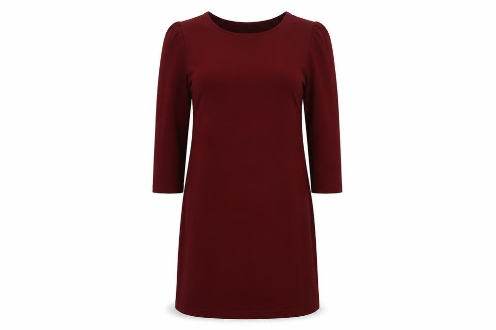 New Look Womens Red  Polyester Shift  Size 10  Crew Neck