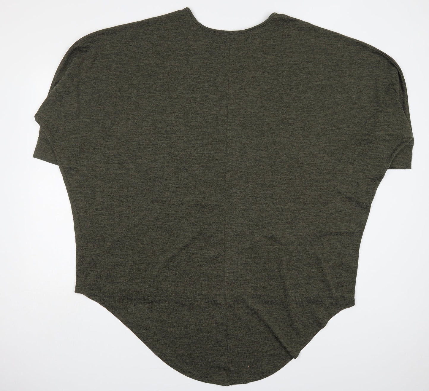 New Look Womens Green  Polyester Basic T-Shirt Size S Round Neck