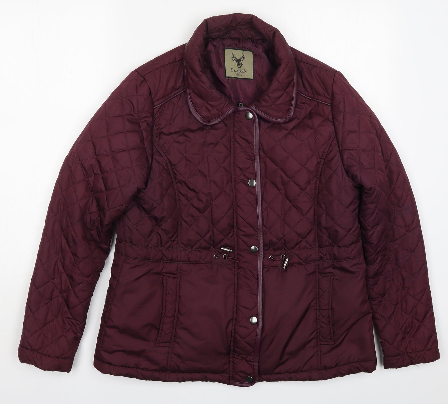 Originals Womens Purple   Quilted Coat Size 14  Zip