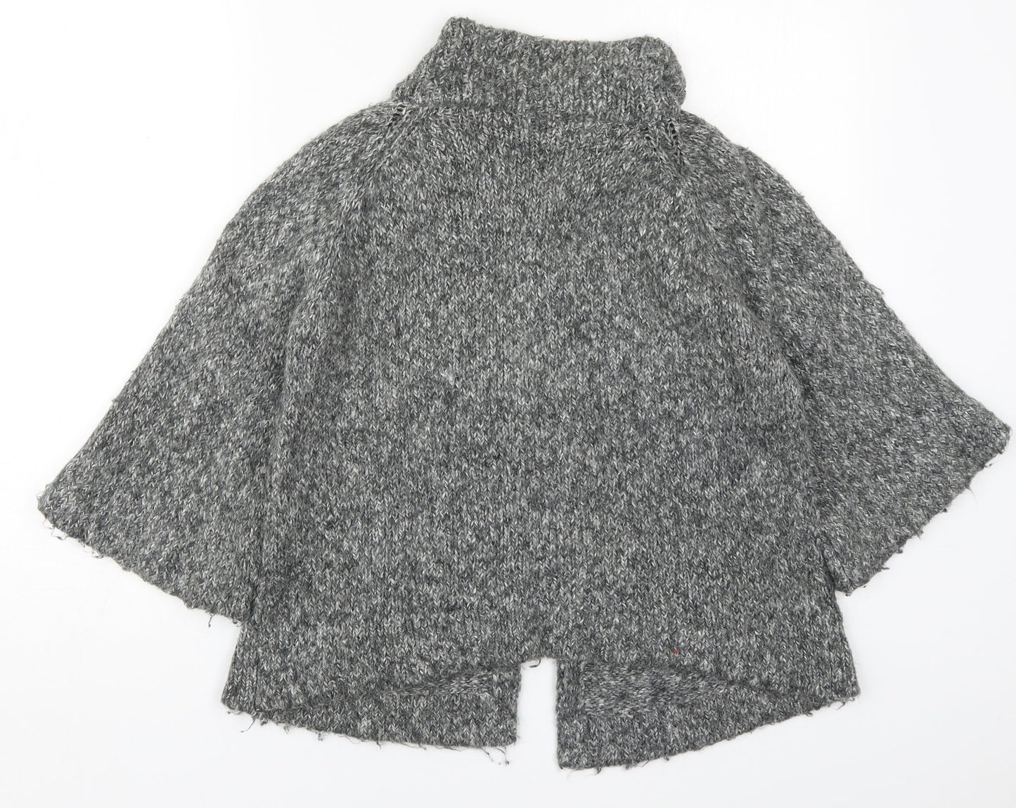 New Look Womens Grey Collared  Cotton Cardigan Jumper Size 14