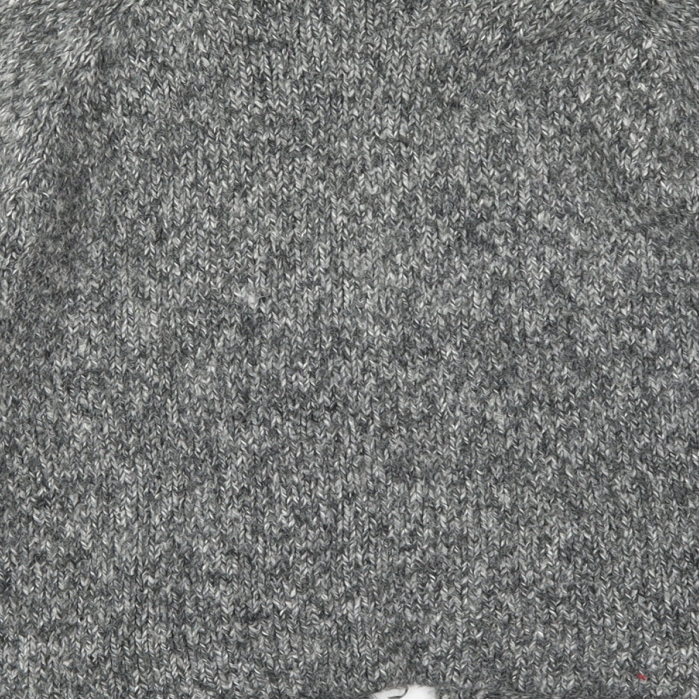 New Look Womens Grey Collared  Cotton Cardigan Jumper Size 14