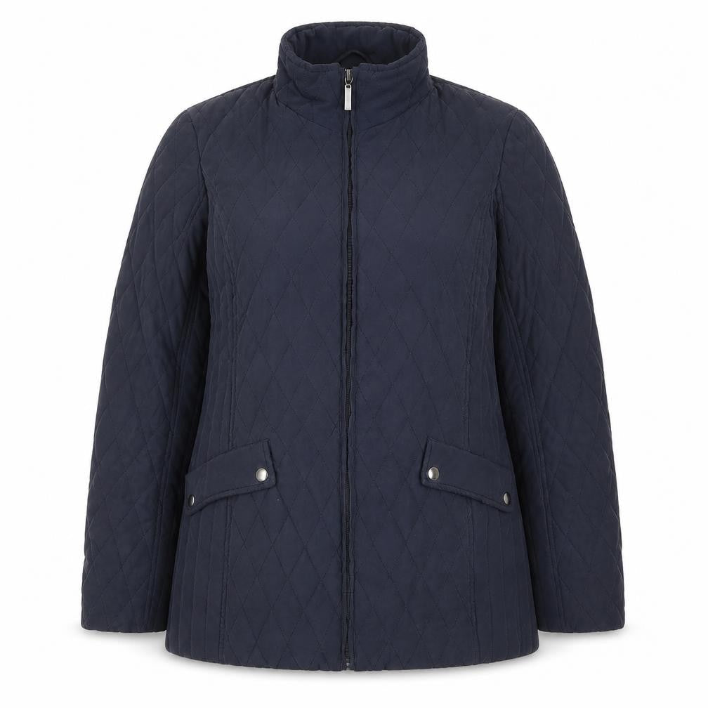 BHS Womens Blue   Quilted Coat Size 14  Zip