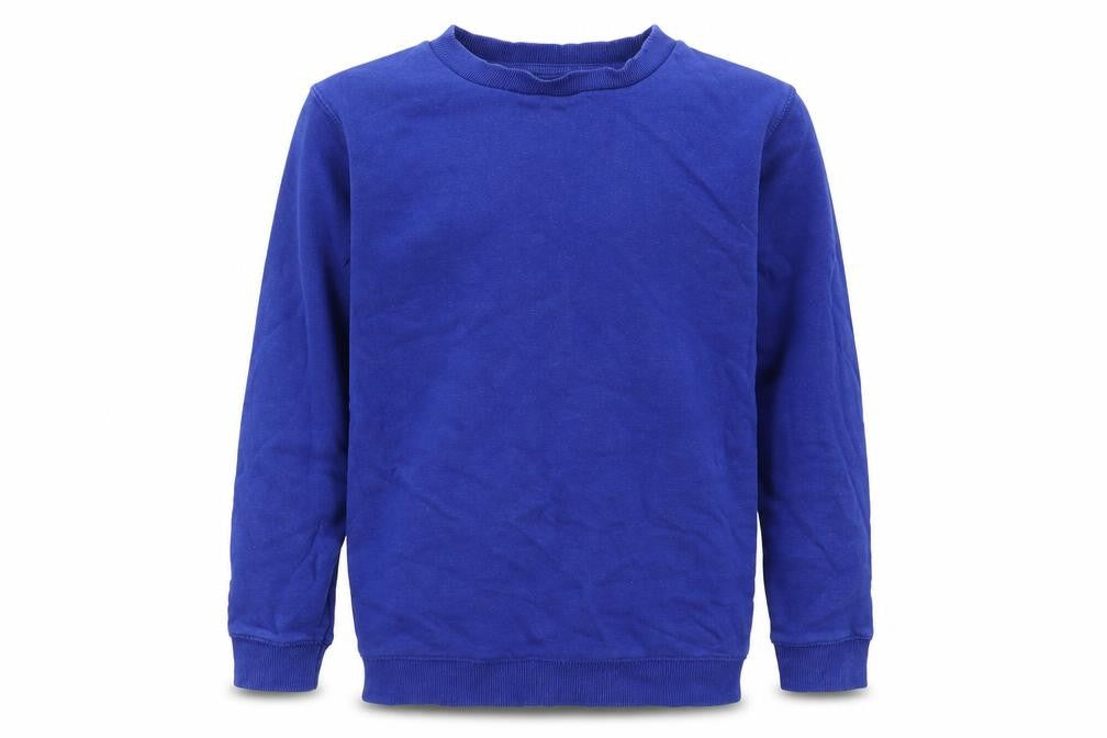 TU Boys Blue  Cotton Pullover Sweatshirt Size 8 Years  Pullover