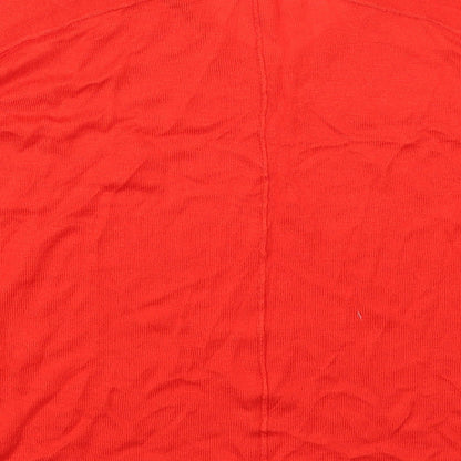 Next Womens Red V-Neck  Viscose Pullover Jumper Size S