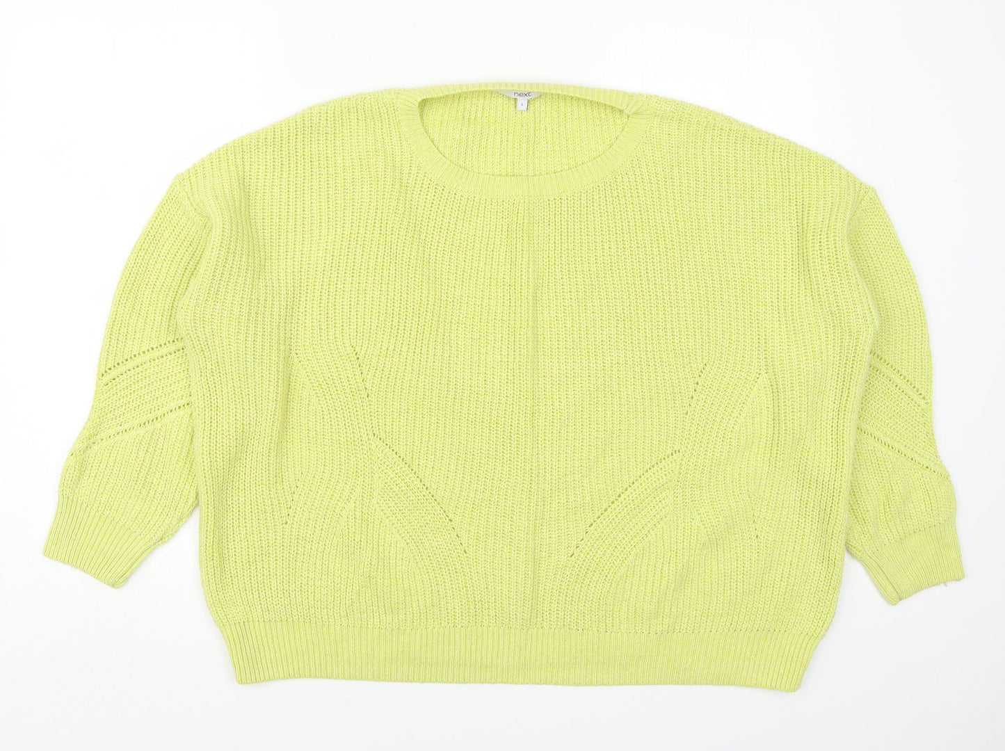 NEXT Womens Green Round Neck  Acrylic Pullover Jumper Size L