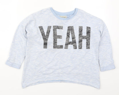 Next Girls Black  Cotton Pullover Sweatshirt Size 6 Years  Pullover - Yeah