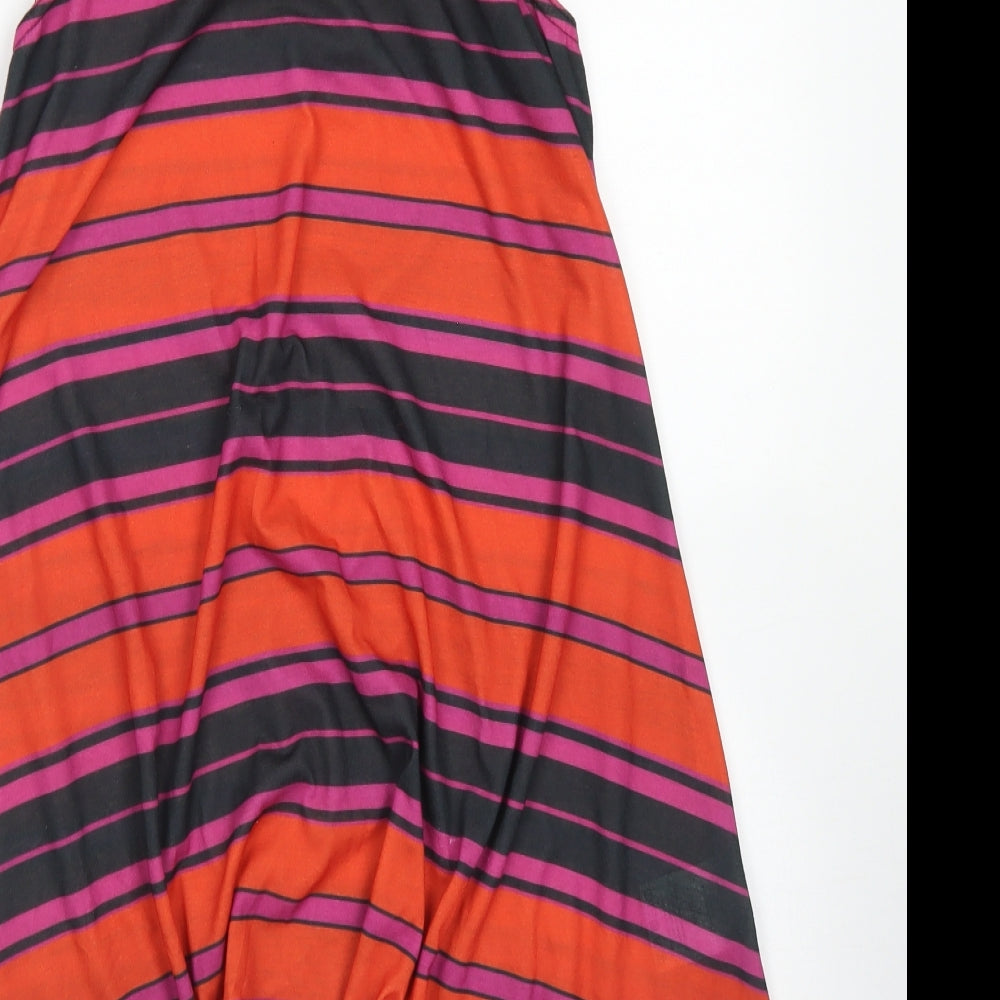 Store Twenty One Womens Red Striped Polyester Camisole Tank Size 10 Round Neck - Long Line