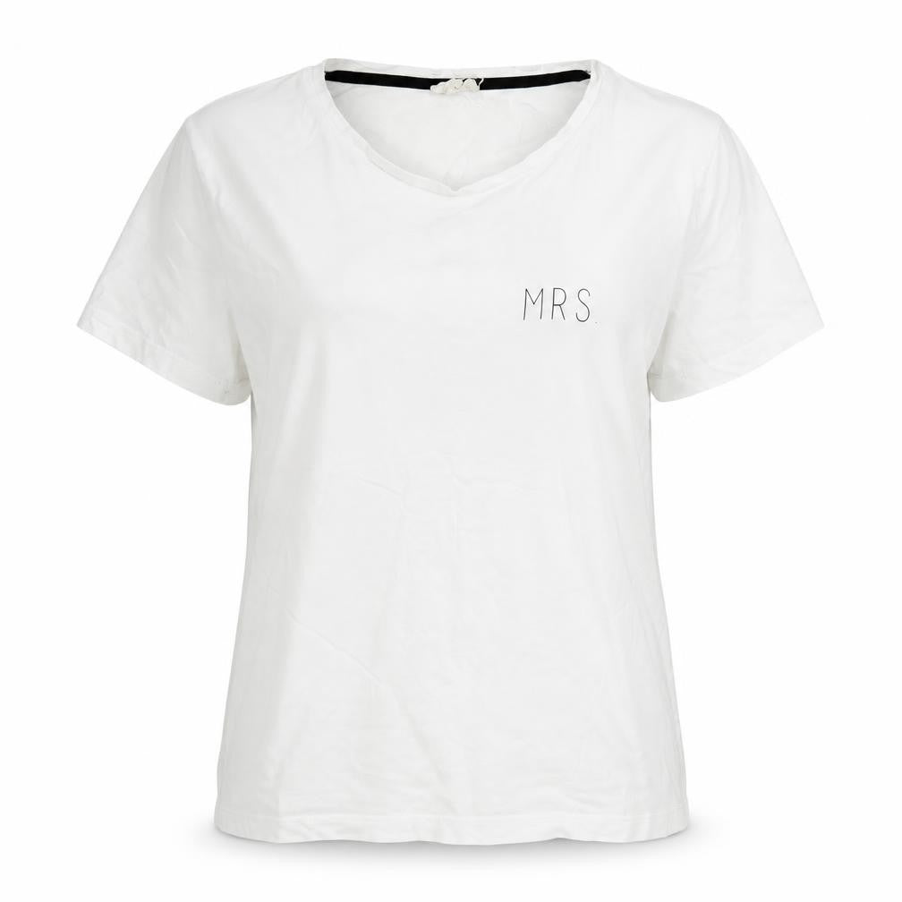 NEXT Womens White  Cotton Basic T-Shirt Size M Crew Neck - Mrs