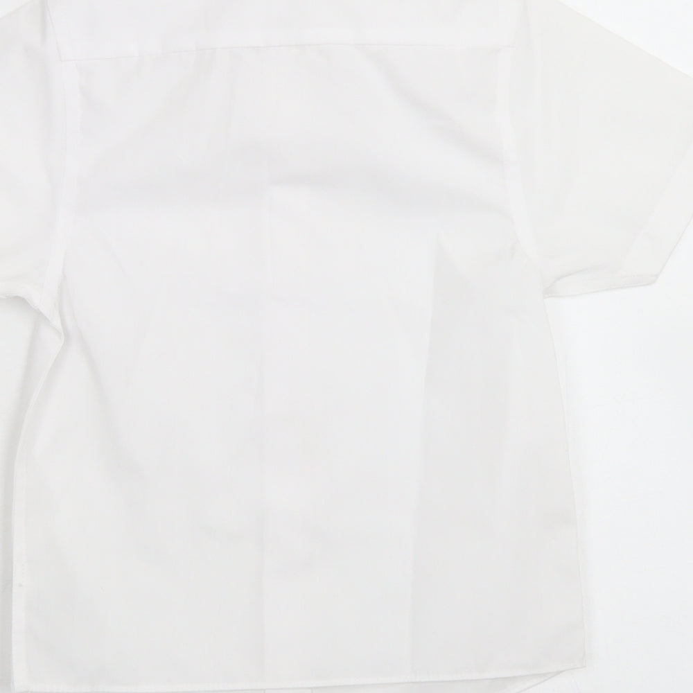 BHS Boys White  Cotton Basic Button-Up Size 4 Years Collared Button - School Wear