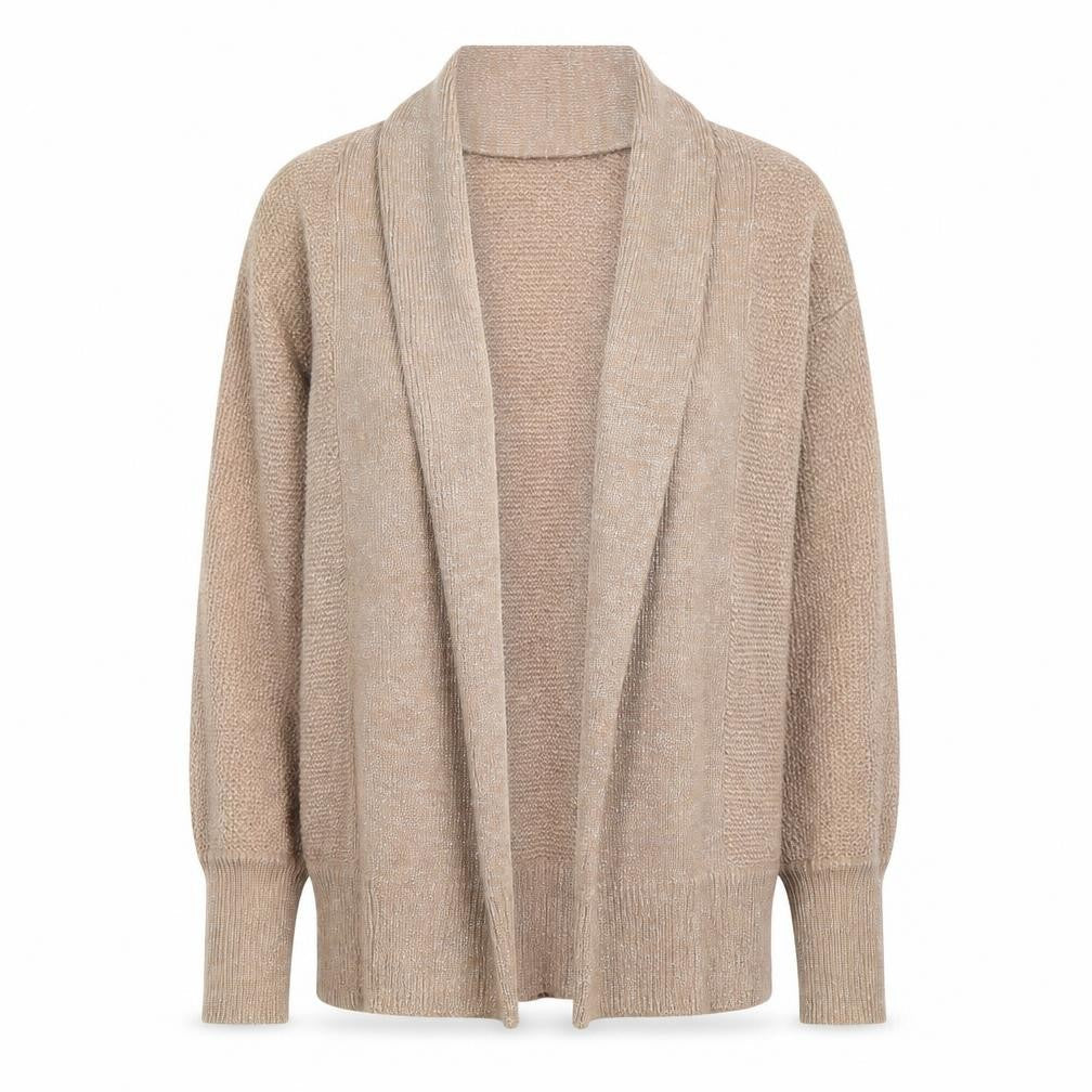 Marks & Spencer Womens Beige V-Neck  Cotton Cardigan Jumper Size 10