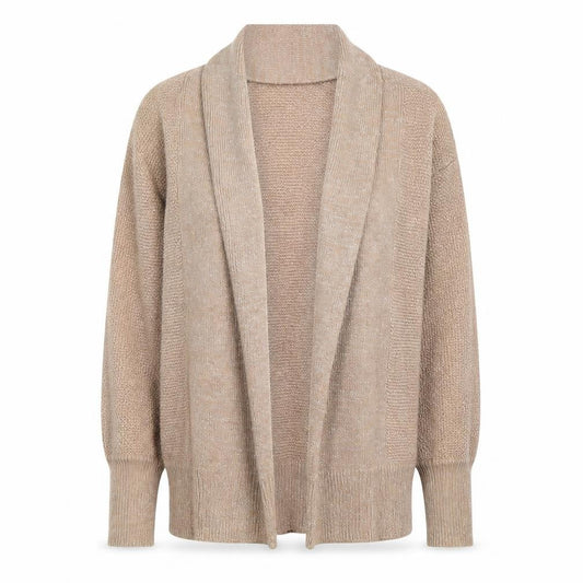 Marks & Spencer Womens Beige V-Neck  Cotton Cardigan Jumper Size 10