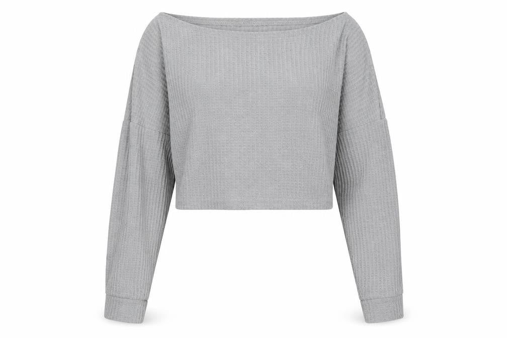 Preworn Womens Grey Boat Neck  Polyester Pullover Jumper Size L
